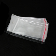 Бесплатная доставка, 100 шт., 5*10,5 см, прозрачные маленькие пластиковые пакеты для ювелирных изделий, самоклеящиеся печатные пластиковые пакеты, оригинальные пакеты 2024 - купить недорого
