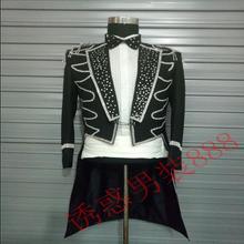 Magician Performance Suit Men Tuxedo Hosting Stage Photo Studio Wedding Bar Singer Men's Suits Formal Dress Stage Costumes 2024 - buy cheap