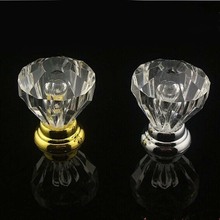 26mm clear acrylic drawer knobs shiny silver kitchen cabinet handle knob chrome  gold dresser cupboard  pulls knobs  handles 2024 - buy cheap