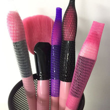 100 pcs Makeup Brushes Net Protector Guard Elastic Mesh Beauty Make Up Cosmetic Brush Pen Cover purple white black rose 12cm 2024 - buy cheap