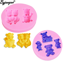 Forma de resina epóxi mini urso m2007, molde de silicone para decoração de bolo sugar, molde para festa e doces 2024 - compre barato