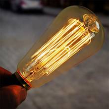 Edison Light Bulb E27 40W ST64 Filament Vintage Ampoule Incandescent Bulb Edison Lamp for For Pendant Lamp SOLLED Wall Lamp 2024 - buy cheap