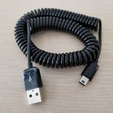 1 шт. Max Длина выдвижной 2 м 7ft USB 2,0 для Mini USB B 5Pin мужской Curl спиральный весна синхронизации данных зарядный кабель 2024 - купить недорого