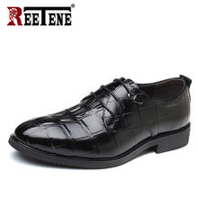 REETENE/новые осенние модные деловые мужские туфли оксфорды из натуральной кожи; мягкие Мужские модельные туфли на шнуровке; дышащая официальная обувь для мужчин 2024 - купить недорого