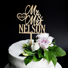 Rustic Wedding Cake Topper Custom Mr & Mrs Last Name And Date Cake Topper For Wedding Anniversary Party Unique Wedding Decor 2024 - buy cheap