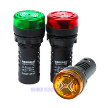 10 PCS 22mm AD16-22SM LED Flash Buzzer Indicator Light Signal Lamp 12V 24V 220V 110V 2024 - buy cheap