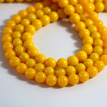 Hot-selling Yellow resin beeswax 5mm 6mm 8mm 10mm new stone round loose beads diy beautiful jewelry findings accessories B35 2024 - buy cheap