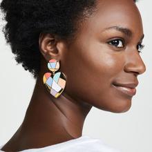 Dvacaman 2020 New Colorful Enamel Heart Drop Earrings for Women Girls INS Design Statement Earrings Jewelry Party Love Gifts 2024 - buy cheap
