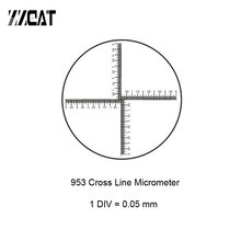 953 DIV 0,05mm accesorio de microscopio de alta precisión lente de retícula óptica círculo de calibración diapositiva 2024 - compra barato