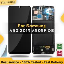 Super AMOLED LCD For Samsung galaxy A50 2019 A505F/DS A505F A505FD A505A Touch Screen Digitizer Assembly With Frame 2024 - buy cheap