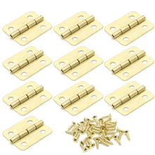 10Pcs Kitchen Cabinet Door Hinges Furniture Accessories 4 Holes Gold Drawer Hinges for Jewelry Boxes Furniture Fittings 18x16mm 2024 - buy cheap