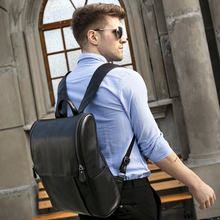 Simple Backpack Men's Genuine leather Business Bags For Men High Quality Laptop Backpack Male School Bags For Teenager Boys 9110 2024 - buy cheap
