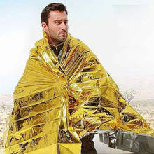 210X160 Water Proof Emergency Survival Rescue Blanket Foil Thermal Space First Aid Sliver Rescue Curtain Outdoor 2024 - buy cheap