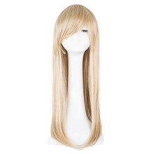 Blonde Wig Fei-Show Synthetic Heat Resistant Long Wavy Hair Oblique Bangs Party Salon Women Inclined Bangs Female Hairpiece 2024 - buy cheap