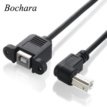 Удлинительный кабель Bochara 90 градусов USB 2,0 Тип B штекер-Тип B гнездо для принтера с фотоотверстием 30 см 50 см 100 см 2024 - купить недорого