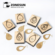 ZONESUN-troqueles de corte de pendientes de cuero, herramienta de decoración de Arte de papel en forma de gota para máquina de troquelado, cortador artesanal 2024 - compra barato