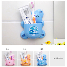 Cartoon South Korea bear toothpaste toothbrush holder strong suction cup couple holder bathroom necessary decorate 2024 - buy cheap