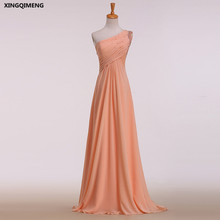 Одно плечо вечернее платье из бисера Элегантные вечерние платья Длинные шифоновое торжественное платье для беременных Для женщин Chic торжественное платье 2024 - купить недорого