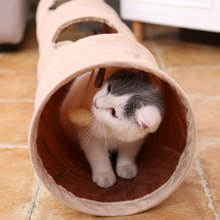 New Cat's Favorite!Luxury Chamois Pet Cat Tunnel Crazy Shake Hanging Ball Expandable Cat Long Tunnel Kitten Play Toy Collapsible 2024 - buy cheap