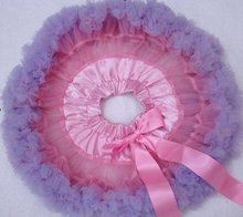 Girls petti skirt tutu skirt baby tutu skirt pink+light purple fringe 2024 - buy cheap