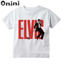 Kids Elvis Presley King of Rock Design T Shirt Boys and Girls Great Casual Short Sleeve Tops Children's Funny T-Shirt 2024 - buy cheap