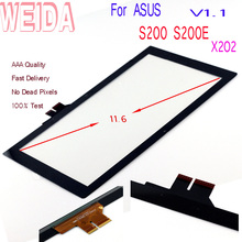 WEIDA-Reemplazo de pantalla de 11,6 "para ASUS S200 V1.1 S200E X202, Panel de cristal de Digitalizador de pantalla táctil 2024 - compra barato