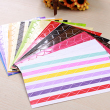 4 set of 408 pcs Colorful Corner Paper Stickers for Pictures Photo Albums Frame Home Decoration Scrapbooking 2024 - купить недорого