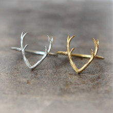 Daisies One Piece Fashion Women's Ring Deer Antler Ring Reindeer Horn Animal RingJewelry For Girl Gift 2024 - buy cheap