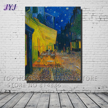 Cafe Terrace at Night by Vincent Van Gogh  Top Quality Famous Reproduction Oil Painting  Canvas Wall Art Top Home Decor VG010 2024 - buy cheap