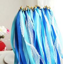 Fitas de cetim com renda, faixas de fadas para casamento, desejos, varinhas mágicas, sino de madeira, confete, decoração, eventos, presente 2024 - compre barato