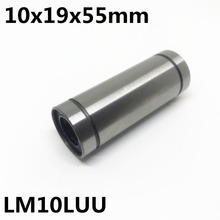 LM10LUU-guías lineales de rodamiento lineal, rodamientos de eje óptico lineal de tipo largo 10x19x55mm y 10mm, 2 uds. 2024 - compra barato