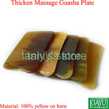 Thicken! 20 pieces/lot Wholesale Beauty & Health Square Massage Guasha Board 100% yellow Ox Horn Good quality! 2024 - buy cheap