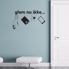 Glem nu ikke-pegatina de pared para decoración del hogar, calcomanías extraíbles con recordatorio, para puerta, dormitorio y sala de estar, póster Mural 2024 - compra barato