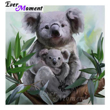 Ever Moment Diamond Painting Bear Animal Cross Stitch 5D DIY Full Square Diamond Embroidery Rhinestones Mosaic Gift ASF1306 2024 - buy cheap