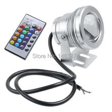 10W LED RGB underwater spot light lamp with IR Remote control 12V IP68 2024 - buy cheap