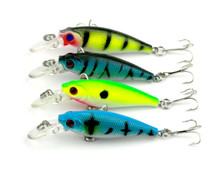 Grande venda 4 pçs/lote mini minnow iscas de pesca plástico ganchos de pesca duro topo água crankbait baixo pesca wobblers 6.5cm 5g 2024 - compre barato