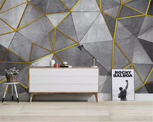 Beibehand-papel de parede 3d, estilo nórdico, retrô, nostálgico, abstrato, geométrico, mural de fundo de tv 2024 - compre barato