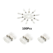 100pcs White 1.5mm Electrical Cable Wire Connectors Heat Shrink Solder Butt Splice Terminals Seal Soldering Connector Kits 2024 - buy cheap