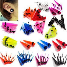 144pcs Spike Ear Plug Taper Gauges Expander Stretchers Piercing Acrylic Fake Ear Tapers Piercing Body Jewelry Fake Ear Plugs Set 2024 - buy cheap