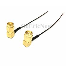 5 pcs  RF Coaxial Right Angle SMA Male  to Right Angle SMA Male Black Thin Cable Connector (15cm) 2024 - buy cheap