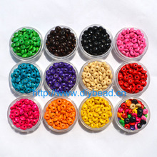 200pcs/lot DIY fashion Jewerly Fittings 8MM Wood Beads Round Spacer Wheel Beads Handmade Bracelet Accessories Mix Color 2024 - buy cheap