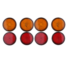 8pcs High Visibility Reflective Reflector Safety Warning Light for Motorcycles Motor ATV Bikes Dirt Bike Red Orange 2 Inch 2024 - buy cheap