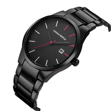 Hannah Martin Watch Luxury Stainless Steel Men Watch Top Brand Auto Date Wrist Watch Men Clock relogio masculino erkek kol saati 2024 - buy cheap