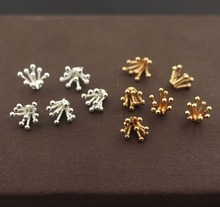 Filigree Flower Stamens with Ball Pins Metal Bases Back Flat DIY Findings Stuffs Jewelry Accessories for Fashion Earrings Making 2024 - buy cheap