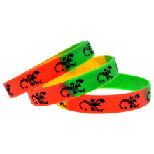 OBH 50PCS Scorpions Silicone Rubber Wristband Rock Band Jewelry 3 Colors Adult Size 2024 - buy cheap