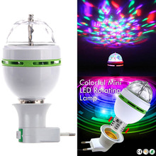 Portable multi LED bulb Mini Laser Projector DJ Disco Stage Light Xmas Party Lighting Show with E27 to EU Plug Adapter 2024 - buy cheap