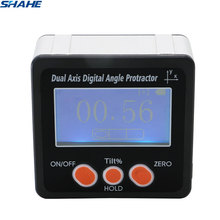 SHAHE Aluminum Alloy frame Digital Inclinometer Dual axis Protractor Bevel Box Digital Angle Gauge Angle Finder With magnets 2024 - buy cheap