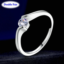 Clássico zircônia cúbica branco ouro cor moda jóias noivado anéis de dedo para as mulheres cristal por atacado dwr422 2024 - compre barato