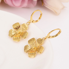 Earrings For Women Fashion Jewelry Gold Color african  Arab  Earrings Body Jewelry Flower Pendant as  women  girls  kids Gift 2024 - buy cheap