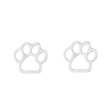 Daisies 10pcs/lot Stude Earrings Bear Paw Earrings Cut Coin Shaped Animal Earrings For Women 2024 - buy cheap